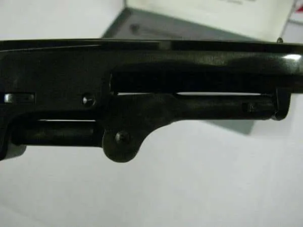 7666 colt black powder 32 caliber, wood grips, case coloring picture on cylinder octagon barrel signature series