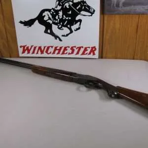 7931 winchester 101 20 ga, 2 ¾ and 3”, mod/full. 14” lop, 28” barrels, it has the single brass bead as the early ones did! pistol grip with the red “w” early models, vent rib. nice and tight, bores are bright and shiny.
